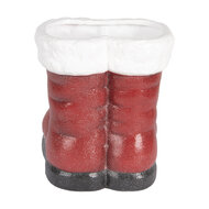 Clayre &amp; Eef | Decoratie Laarzen Kerstman Rood Wit 22x22x23 cm | 6PR5525