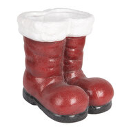 Clayre &amp; Eef | Decoratie Laarzen Kerstman Rood Wit 22x22x23 cm | 6PR5525