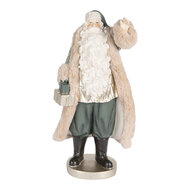 Clayre &amp; Eef | Kerstdecoratie Kerstman Beige Groen 20x15x42 cm | 6PR5526