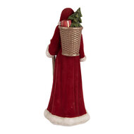 Clayre &amp; Eef | Kerstdecoratie Kerstman Rood Wit 16x15x37 cm | 6PR5539
