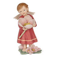 Clayre &amp; Eef | Decoratie Engel Roze Beige 7x6x12 cm | 6PR5602