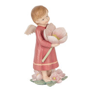 Clayre &amp; Eef | Decoratie Engel Roze Beige 7x6x12 cm | 6PR5602