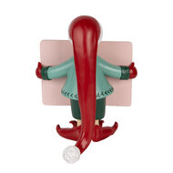 Clayre &amp; Eef | Decoratie elf met krijtbord Rood Zwart 18x15x23 cm | 6PR5606