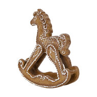 Clayre &amp; Eef | Decoratie Hobbelpaard Bruin Wit 14x4x15 cm | 6PR5621