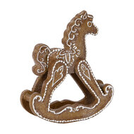 Clayre &amp; Eef | Decoratie Hobbelpaard Bruin Wit 14x4x15 cm | 6PR5621