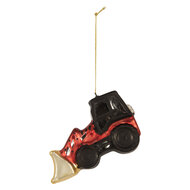 Clayre &amp; Eef | Kersthanger Rood Zwart 12x4x8 cm | 6GL5239