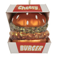 Clayre &amp; Eef | Kersthanger Rood Wit 7x7x8 cm | 6GL5247