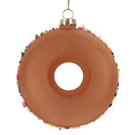 Clayre &amp; Eef | Kersthanger Bruin Roze &oslash; 10x4 cm | 6GL5254