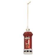 Clayre &amp; Eef | Kersthanger Rood Wit &oslash; 4x11 cm | 6GL5256