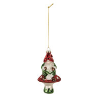 Clayre &amp; Eef | Kersthanger Rood Groen 7x6x13 cm | 6GL5263
