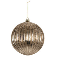 Clayre &amp; Eef | Kerstbal Transparant Zilverkleurig &oslash; 15x15 cm | 6GL5275