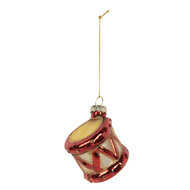Clayre &amp; Eef | Kersthanger Rood Goudkleurig &oslash; 4x5 cm | 6GL5279
