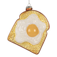Clayre &amp; Eef | Kersthanger Wit Goudkleurig 9x4x11 cm | 6GL5290