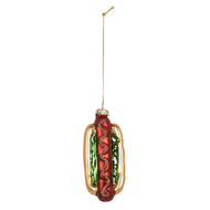 Clayre &amp; Eef | Kersthanger Goudkleurig Rood 4x3x10 cm | 6GL5297