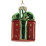 Clayre &amp; Eef | Kersthanger Rood Groen 4x4x6 cm | 6GL5300