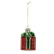 Clayre &amp; Eef | Kersthanger Rood Groen 4x4x6 cm | 6GL5300
