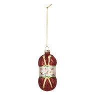 Clayre &amp; Eef | Kersthanger Rood Wit &Oslash; 5x10 cm | 6GL5306