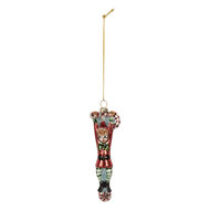 Clayre &amp; Eef | Kersthanger Rood Groen 4x2x13 cm | 6GL5309