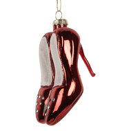 Clayre &amp; Eef | Kersthanger Rood Wit 6x6x10 cm | 6GL5313