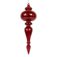 Clayre &amp; Eef | Kerstbal Rood &oslash; 9x28 cm | 6GL5315