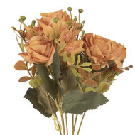 Clayre & Eef | Decoratie tak met bloemen Oranje Groen 12x10x29 cm | 6PL0401O