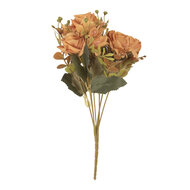 Clayre & Eef | Decoratie tak met bloemen Oranje Groen 12x10x29 cm | 6PL0401O