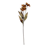 Clayre & Eef | Decoratie tak met bloemen Oranje Groen 8x5x60 cm | 6PL0403LO