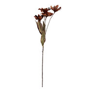 Clayre &amp; Eef | Decoratie tak met bloemen Oranje Groen 8x5x60 cm | 6PL0403O