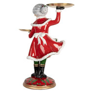 Clayre & Eef | Kerstdecoratie Kerstvrouw Rood Wit 47x32x62 cm | 5PR0188