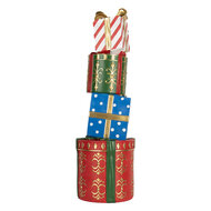 Clayre & Eef | Decoratie van opgestapelde Cadeautjes Rood Groen 23x22x71 cm | 5PR0191