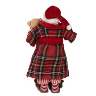 Clayre &amp; Eef | Kerstdecoratie Kerstman Rood Wit 16x10x27 cm | 65589