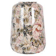 Clayre &amp; Eef | Decoratie Vaas Grijs Roze &oslash; 37x49 cm | 65885
