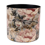 Clayre & Eef | Bloempot Zwart Roze ø 16x15 cm | 65894