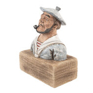 Clayre &amp; Eef | Decoratie Matroos Blauw Bruin 19x11x24 cm | 6H2426