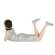 Clayre &amp; Eef | Decoratie Vrouw Beige Blauw 26x12x9 cm | 6PR5559
