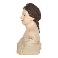 Clayre &amp; Eef | Decoratie Buste Vrouw Beige Bruin 18x11x21 cm | 6PR5562