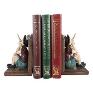 Clayre & Eef | Boekensteunen set van 2 Bruin Beige 24x11x17 cm | 6PR5574