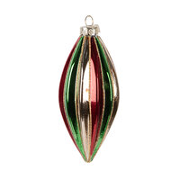 Clayre &amp; Eef | Kerstbal Rood Groen &oslash; 6x13 cm | 6GL5175