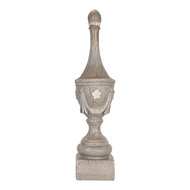 Clayre &amp; Eef | Decoratie Ornament Grijs &oslash; 11x43 cm | 6PR5584