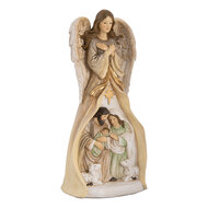 Clayre &amp; Eef | Kerstdecoratie Kerstgroep Beige Goudkleurig 15x12x30 cm | 6PR5647