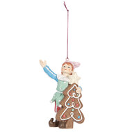 Clayre &amp; Eef | Decoratie hanger elf Groen Bruin 8x4x11 cm | 6PR5298