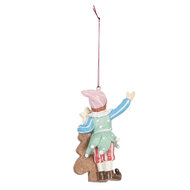Clayre &amp; Eef | Decoratie hanger elf Groen Bruin 8x4x11 cm | 6PR5298