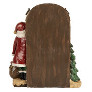 Clayre &amp; Eef | Kerstdecoratie Kerstman Rood Bruin 18x7x20 cm | 6PR5670