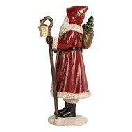 Clayre &amp; Eef | Kerstdecoratie Kerstman Rood Wit 12x11x26 cm | 6PR5672