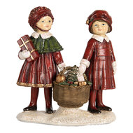 Clayre &amp; Eef | Kerstdecoratie Kinderen Rood Groen 11x6x12 cm | 6PR5678