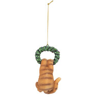 Clayre &amp; Eef | Decoratie hanger Kat Bruin Groen 6x5x9 cm | 6PR5312
