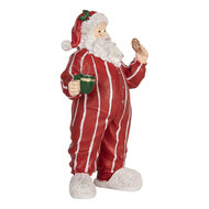 Clayre &amp; Eef | Kerstdecoratie Kerstman Rood Wit 18x11x31 cm | 6PR5760