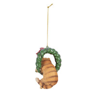 Clayre &amp; Eef | Decoratie hanger Kat Bruin Groen 6x5x9 cm | 6PR5314