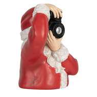 Clayre & Eef | Kerstdecoratie Kerstman Rood Wit 21x17x22 cm | 6PR5762