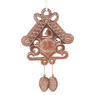 Clayre &amp; Eef | Decoratie hanger huisje Bruin Wit 12x2x18 cm | 6PR5315